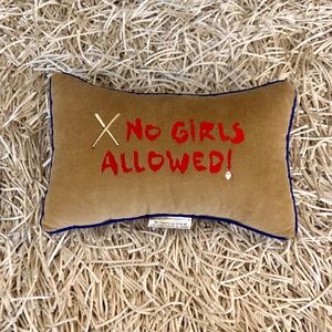 ⚾️⚾️NO GIRLS ALLOWED, decorative throw pillow😇